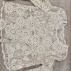 Bell sleeves lace top